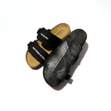 Duo Footprint Slippers - Black