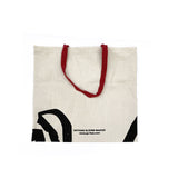 Canvas Tote Bag- White Confetti With Red Strap