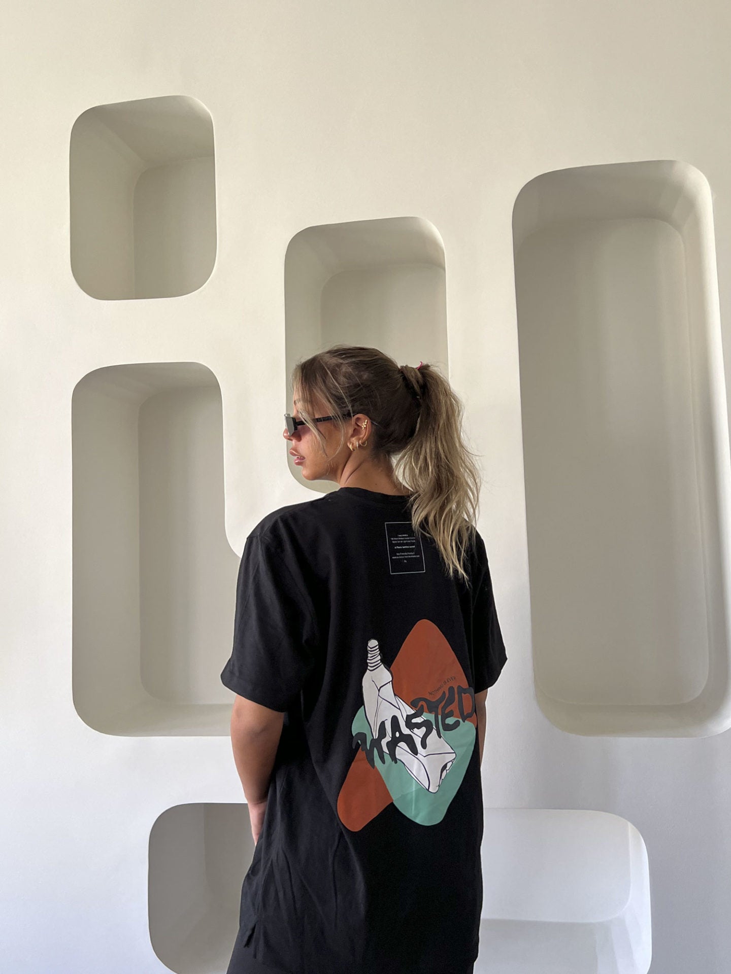 black oversized shirt